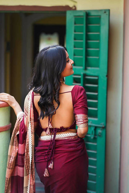 Joyful Maroon Blouse