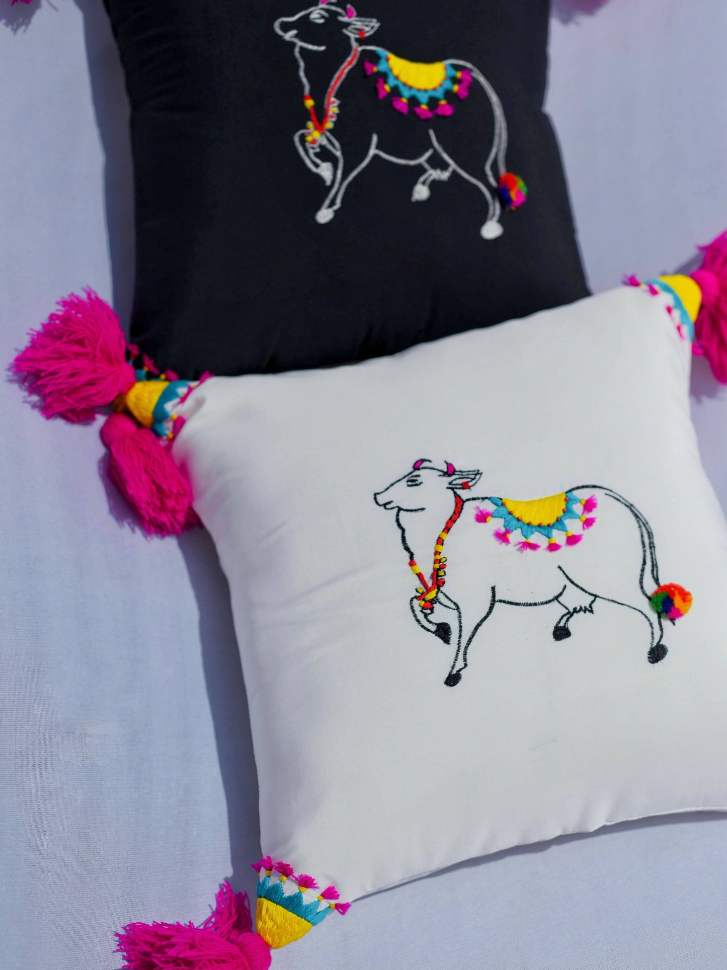 Pichwai Cow Cushion Cover