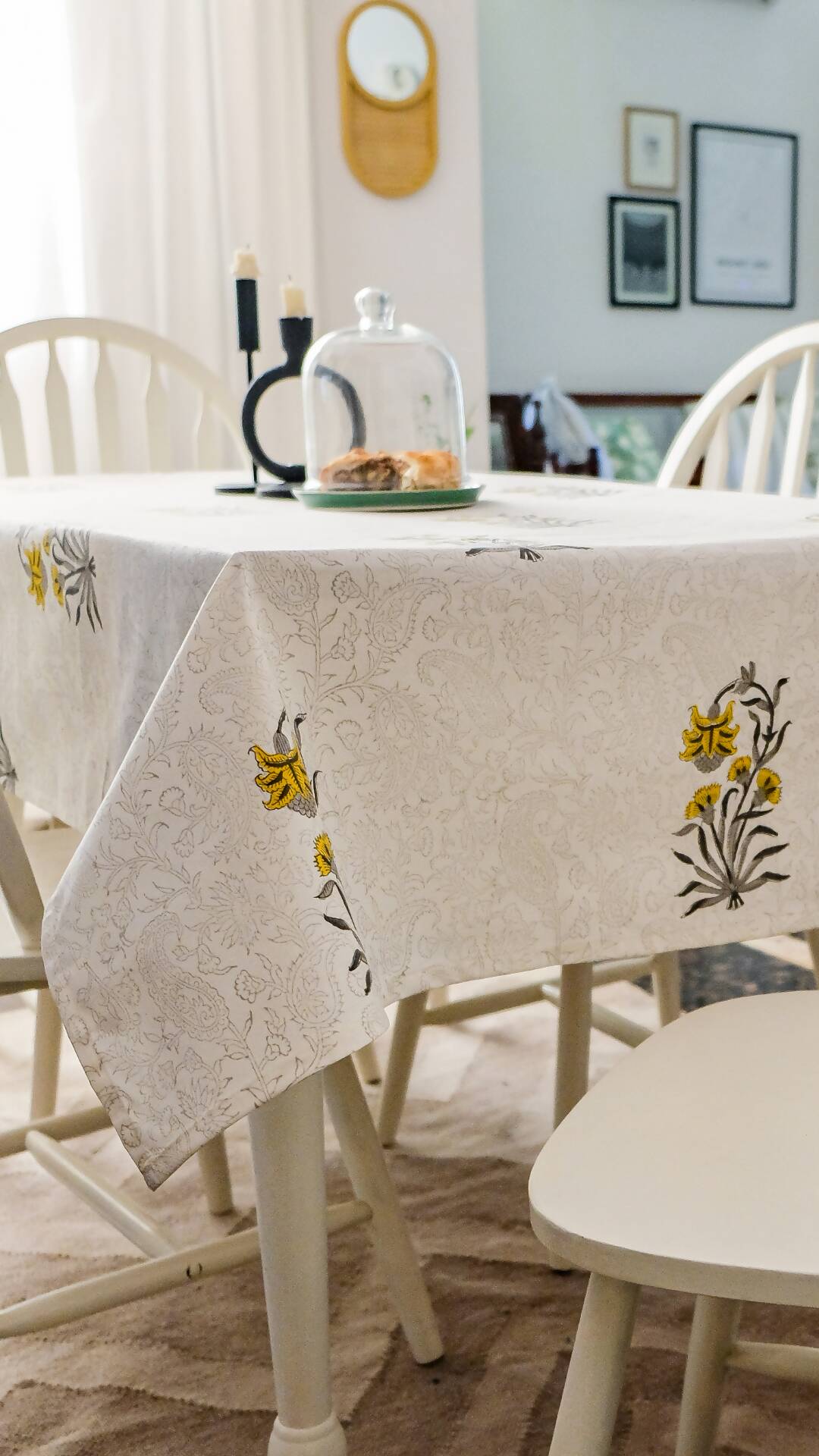 Ochre Falling Flower Wipeable & Anti-slip Tablecover - RECTANGLE