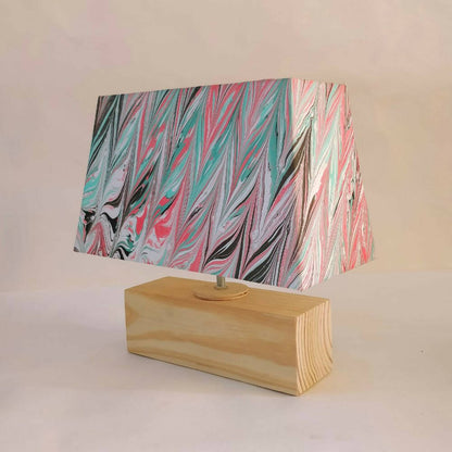 Modern Table Lamp - Marbling | Mystical Red