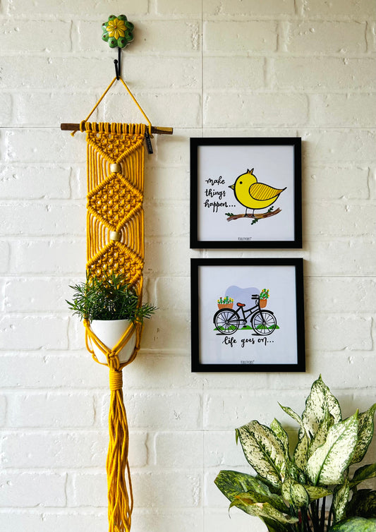 Make it happen Yellow Hanger Combo | Wall Decor