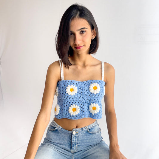 Granny Crochet Crop Top