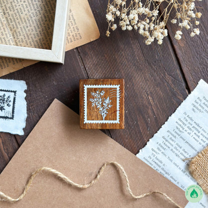 Flower Postage Rubber Stamp