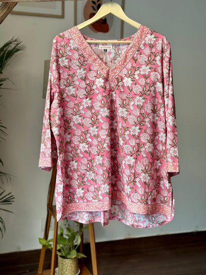 Peony Pink Short Kurti