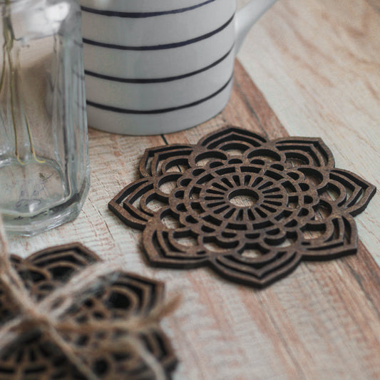 Mandala Wooden Coaster (Set of 6)