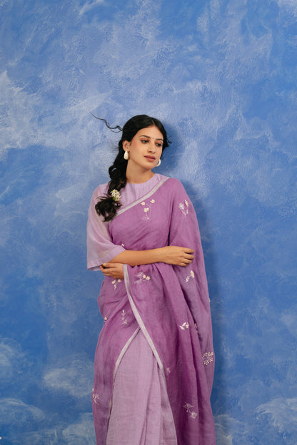 Manjri Linen Sari