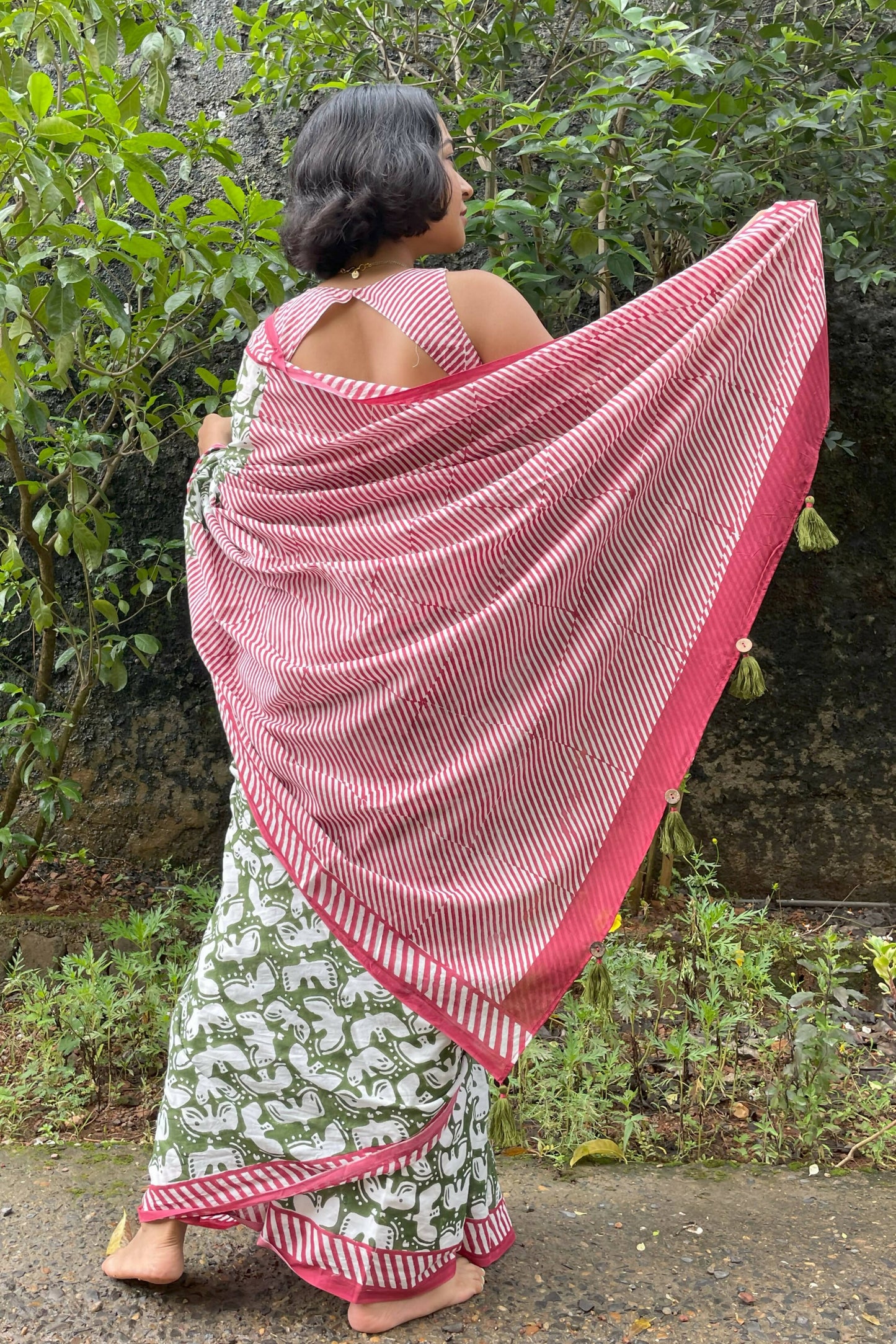 Vedi Vakdi Printed Mul Cotton Saree