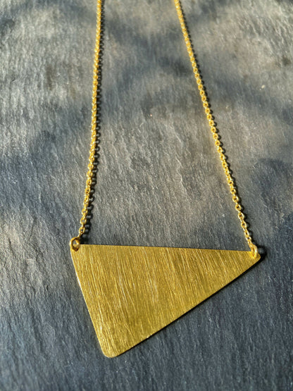 Angular Brass Necklace