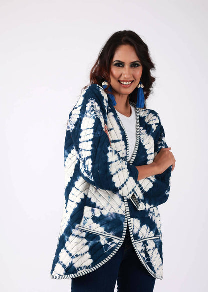 Blue Jay Tie Dye Quilted Jacket