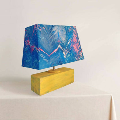 Modern Table Lamp - Marbling | Navy and Pink