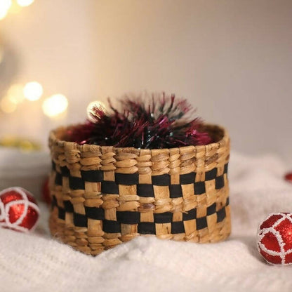 Cloth Weaved Basket & Water Hyacinth Coasters