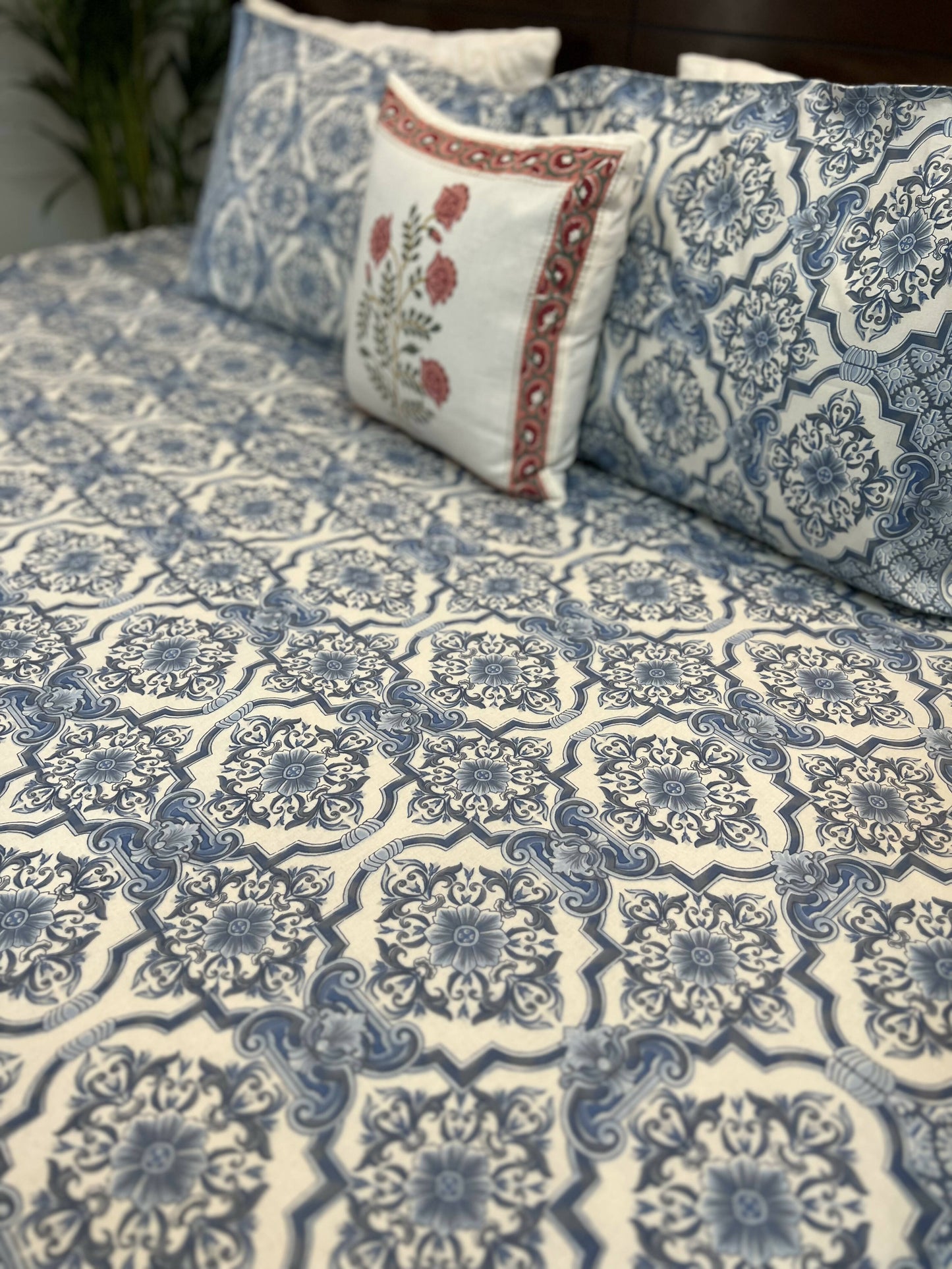 King Size | 90*108 Inches | Blue Pattern