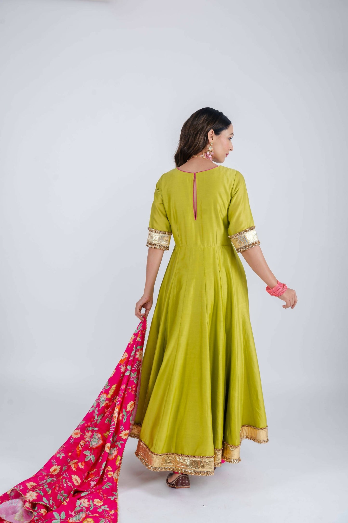 Firdaus Silk Anarkali Set