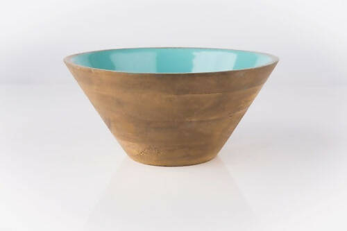 Serving Bowl Wooden Sea Blue