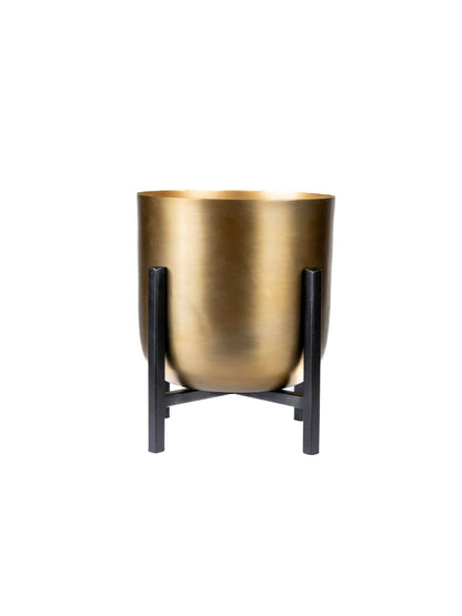 Planter Gold Antique with Black Stand