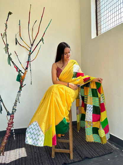 अतरंगी Saree Yellow