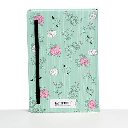 The Pastel Mint Roses - Designer Hard Cover Notebooks