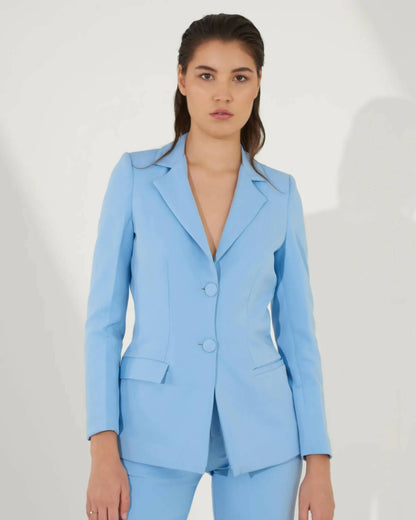 Iconic - Blue Blazer With Straight Pants (Set)