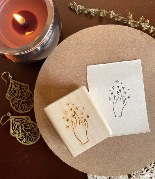 Magical Hand Rubber Stamp