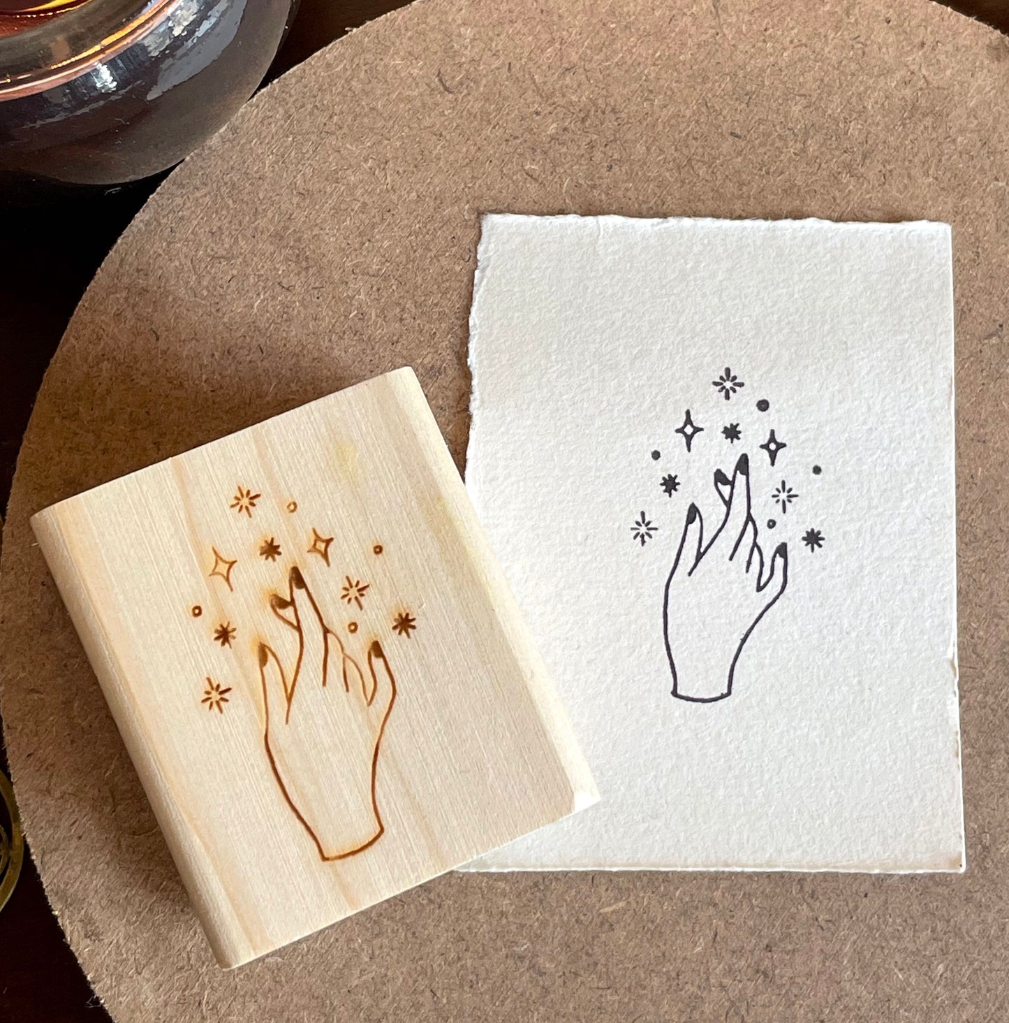 Magical Hand Rubber Stamp