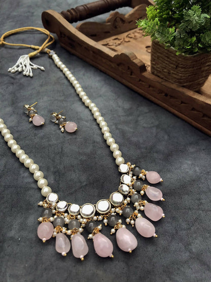 Stone and Kundan Long Necklace