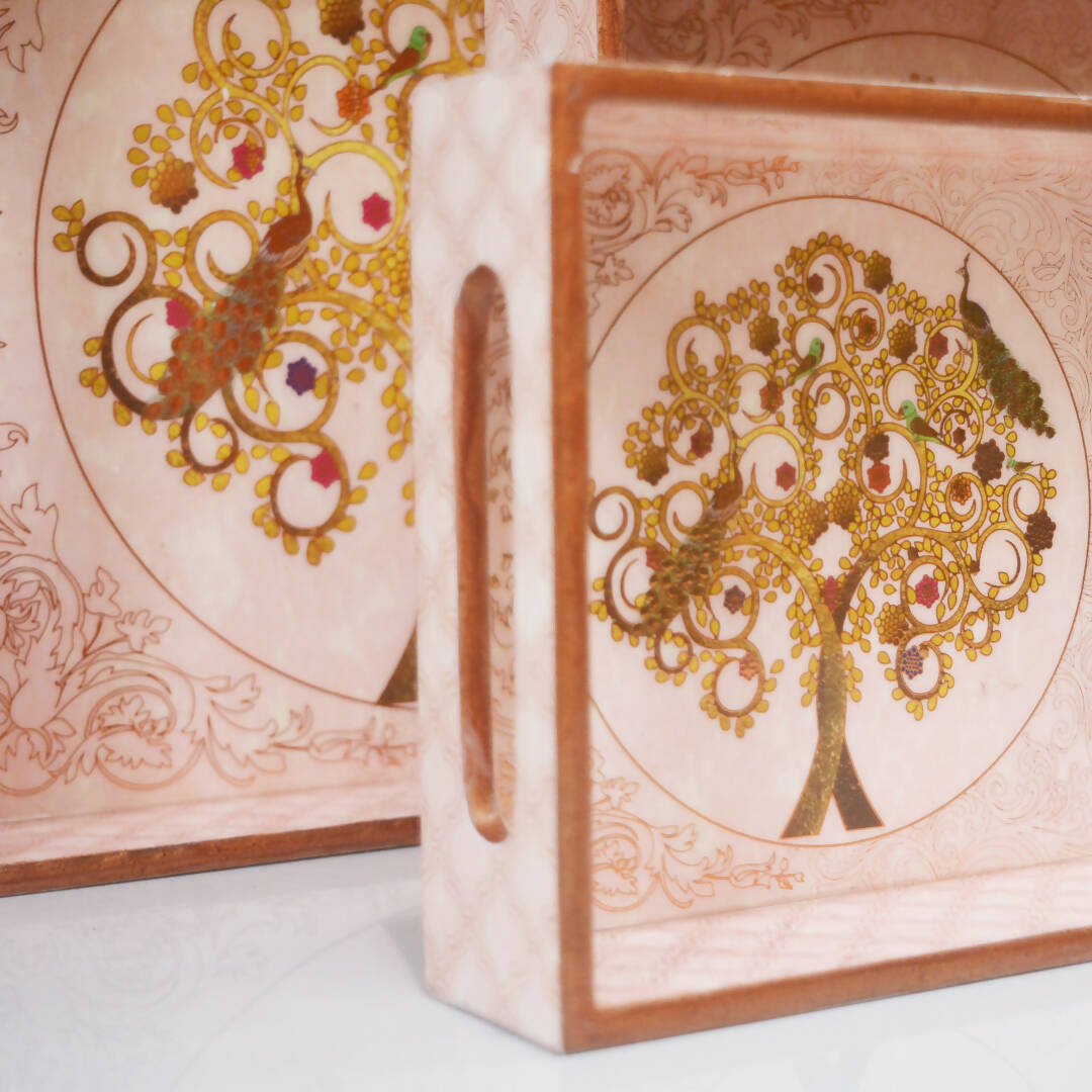 Tree of Life Serving Serving Tray Set (Set of 3)