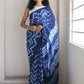 Blue Moon - Tie-Dye Mulmul Cotton Bagru Saree