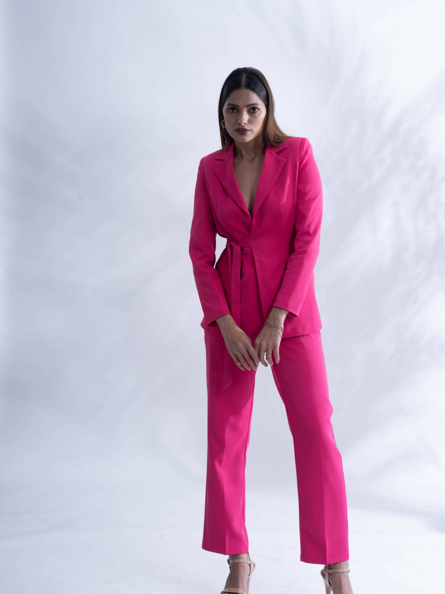 The Boss – Hot Pink Blazer With Straight Pants