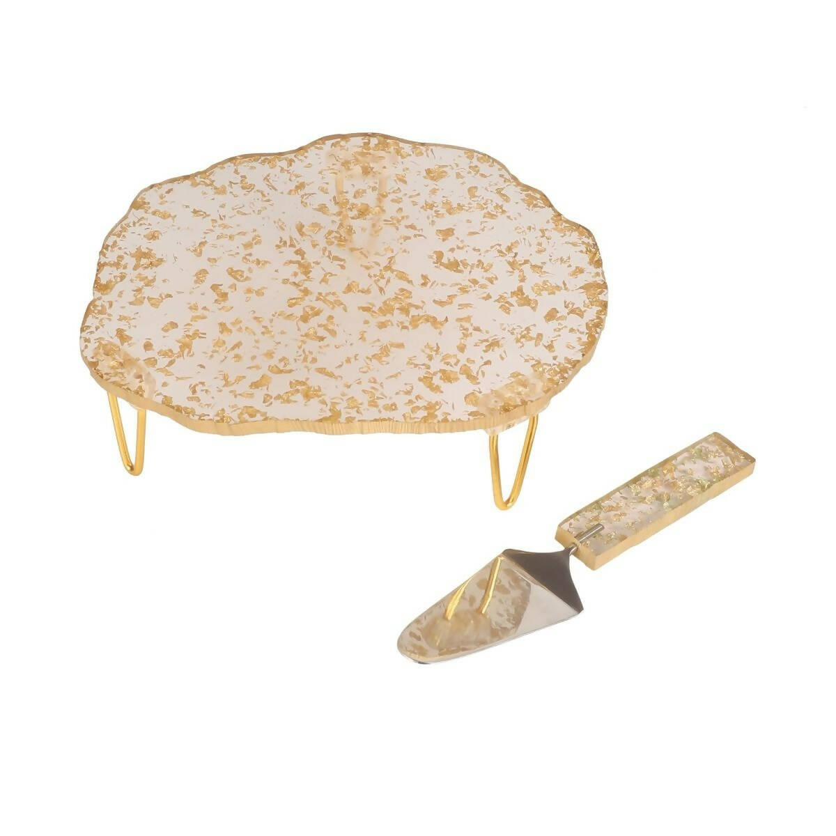 Gold flex Resin Cake Platter