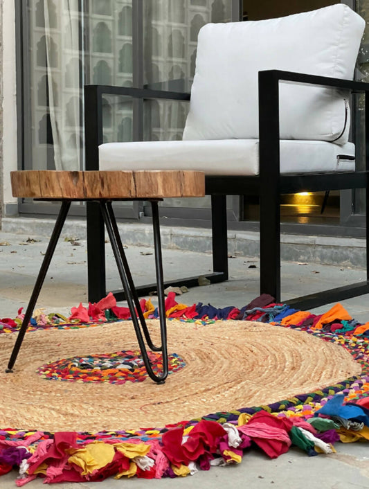 Multicolored Jute Rug