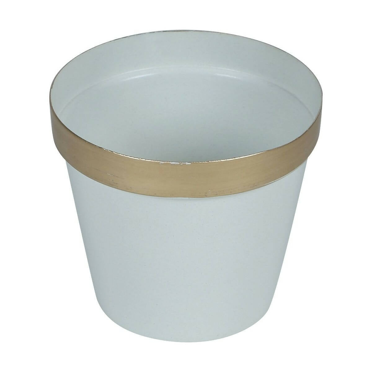 White & Gold Pot Planter Set of 5