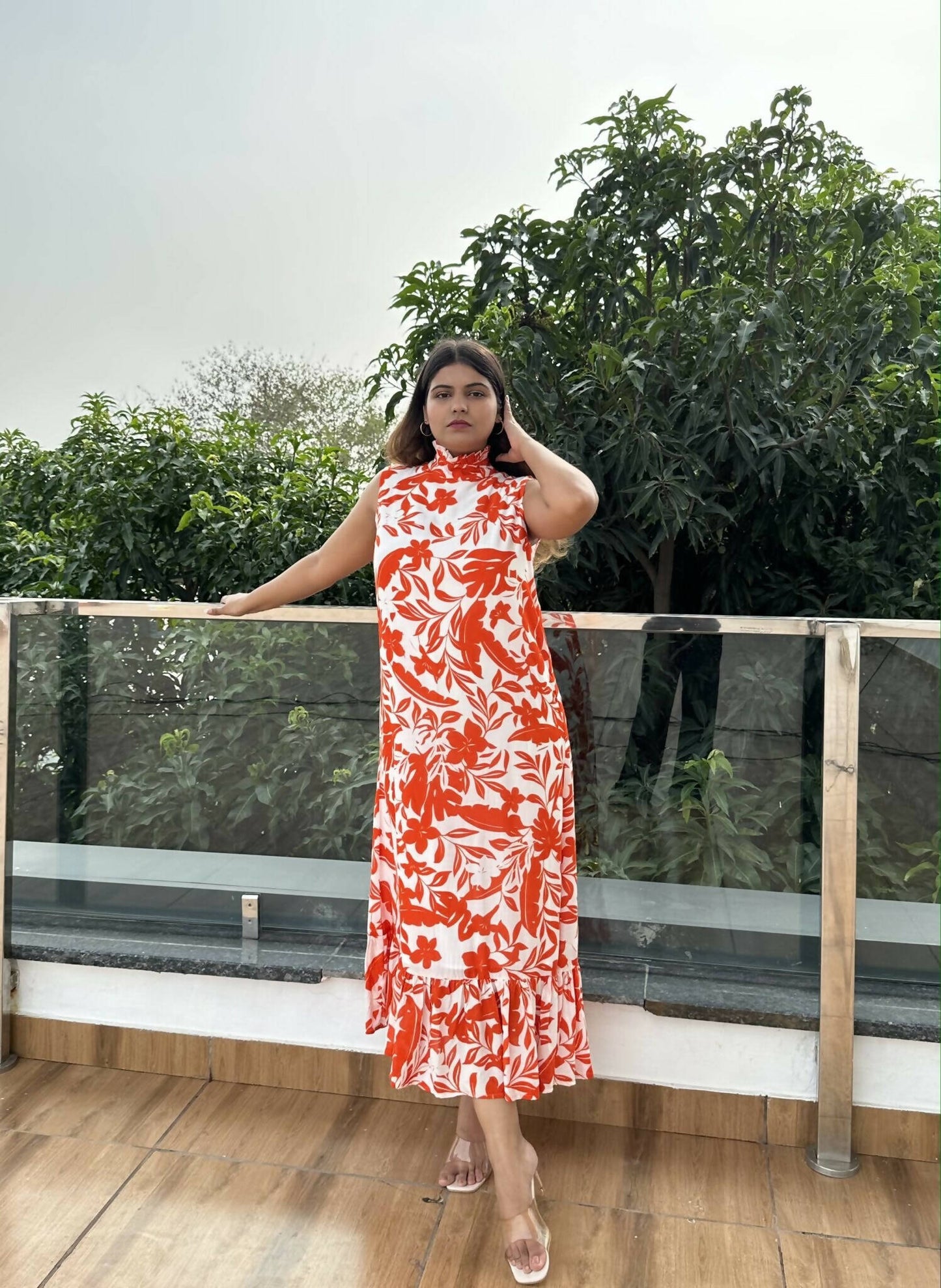 Love For Prints Orange Dress