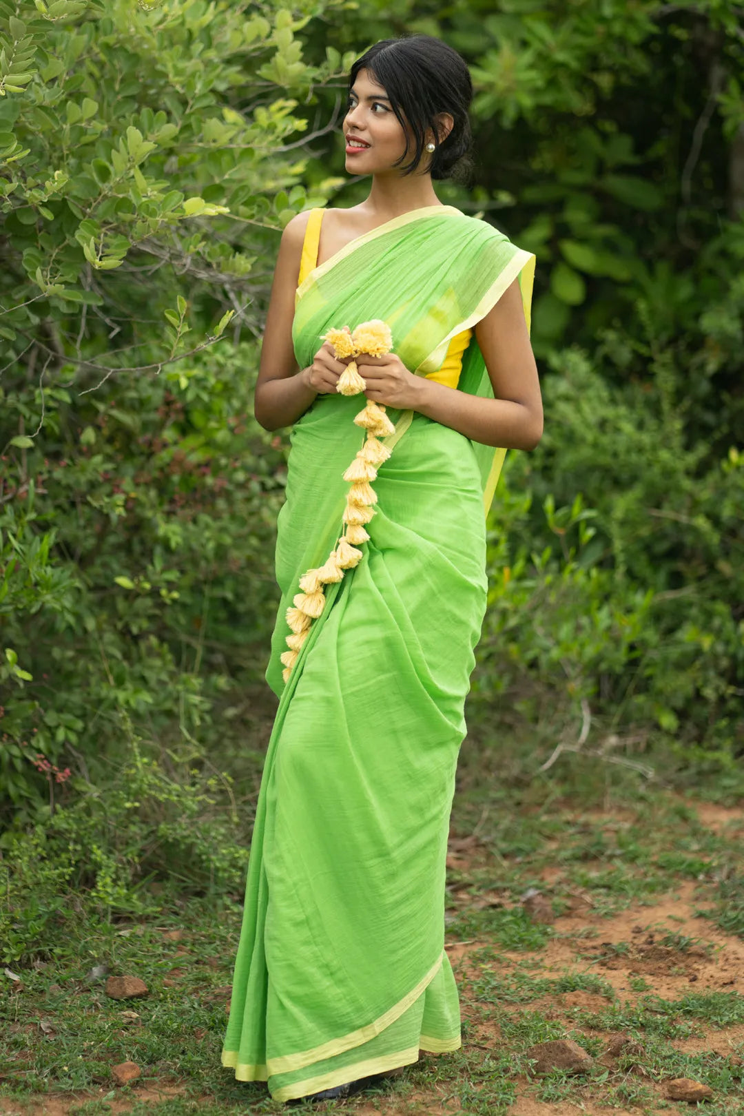 Secret Forest Border Saree