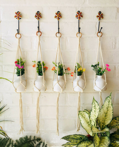 Mini Basic Macrame Plant Hangers - Set of 5