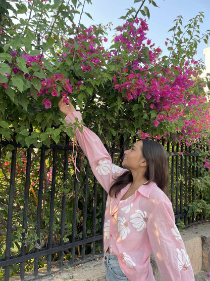 Blossom Hand-Painted Cotton Shirts