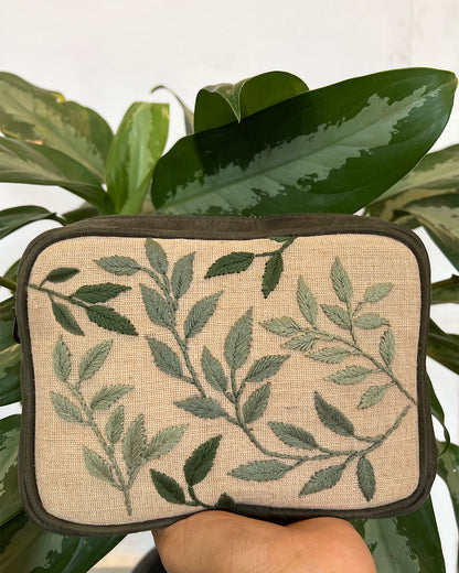 Leafy Vegan Suede Sling/Belt Bag