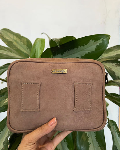 Leafy Vegan Suede Sling/Belt Bag