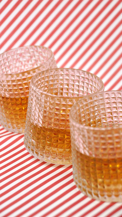 Rolling Checkered Whiskey Glass (set of 2)