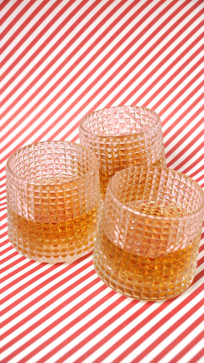 Rolling Checkered Whiskey Glass (set of 2)