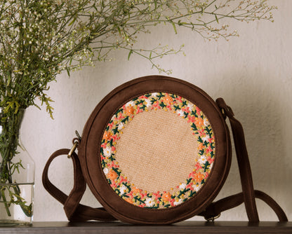 Floral Embroidered Round Sling