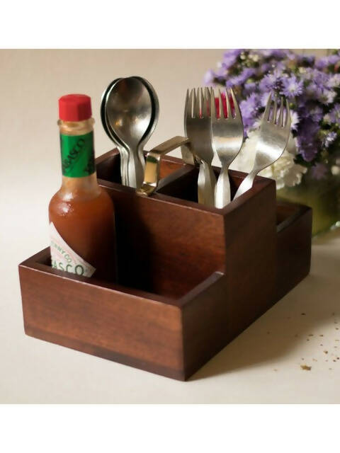 Wooden Condiment Stand Small