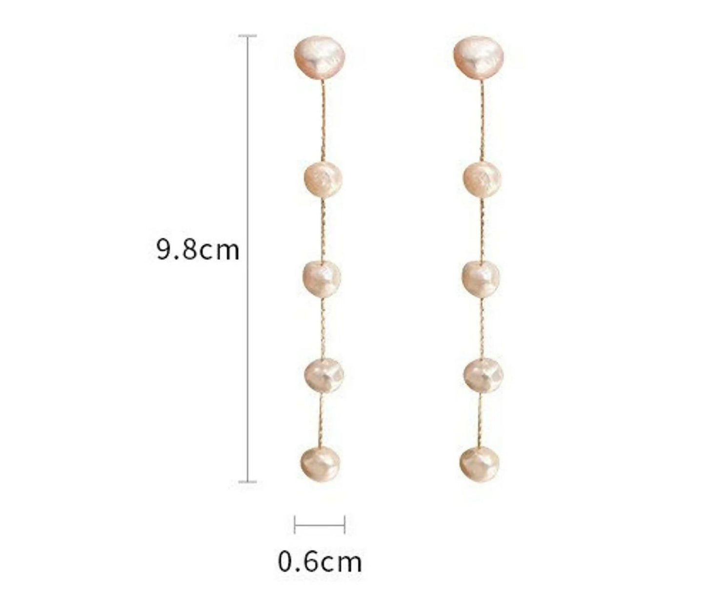 Pearl Tassel Drop Earrings