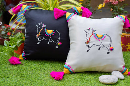 Pichwai Cow Cushion Cover