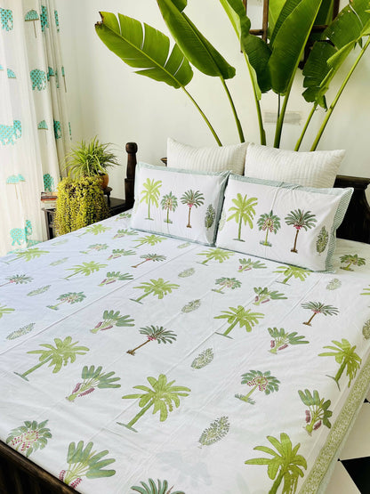 Mugal Bagh Block Printed Cotton Bedsheet