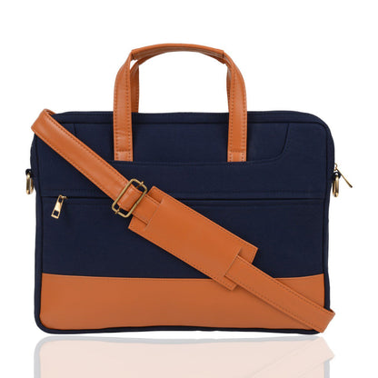 Solid Navy Blue Laptop Bag