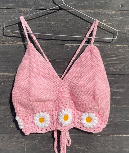 Daisy Crochet Crop Top