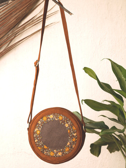 Floral Embroidered Round Sling