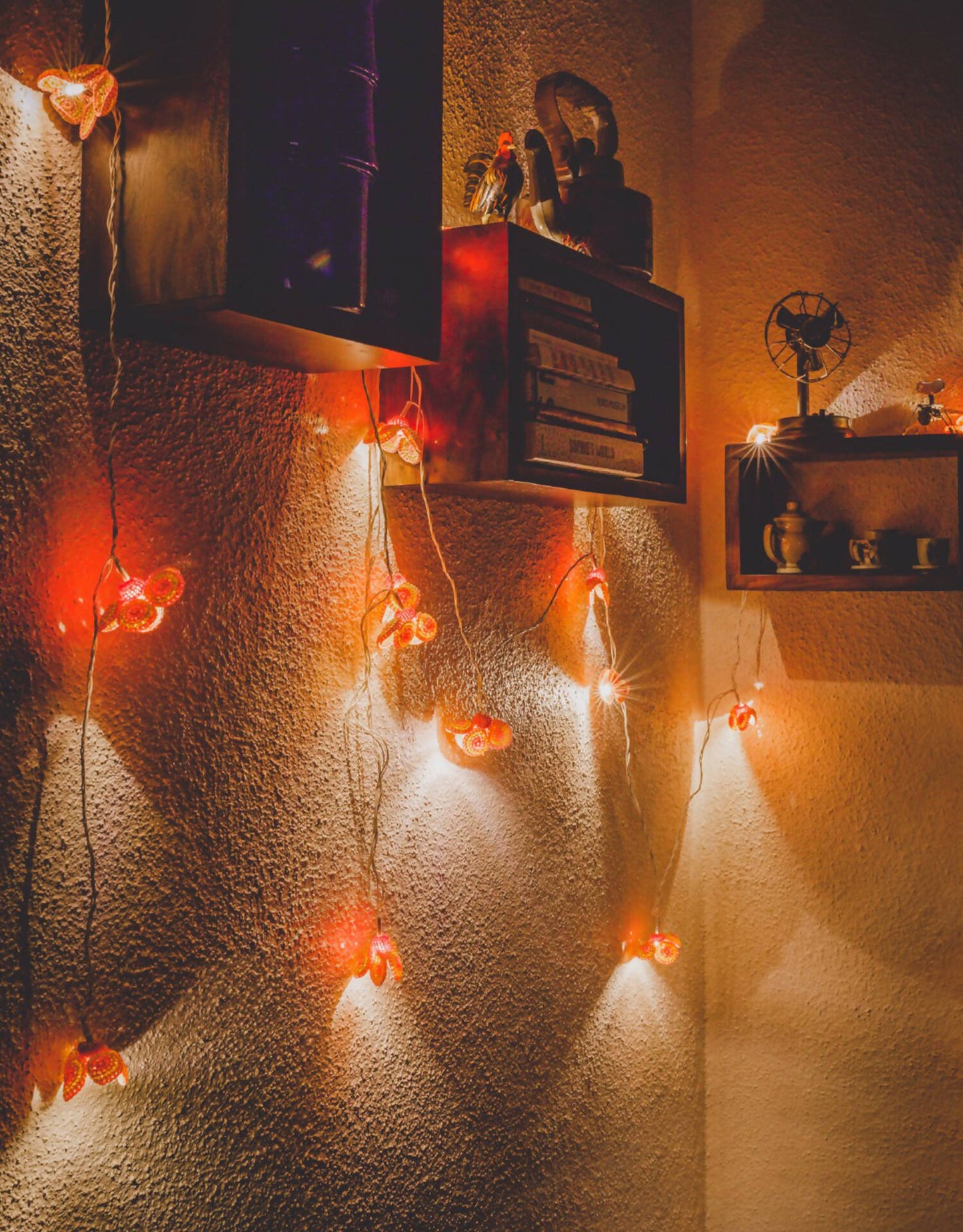 LED String Lights Pink Five Petal