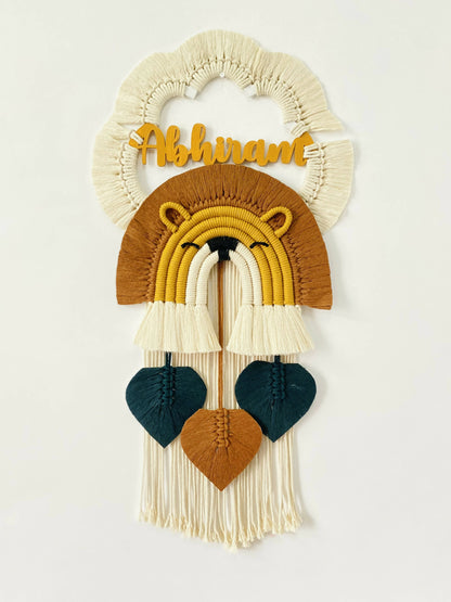 Lion Name Macrame Dreamcatcher (Single name)