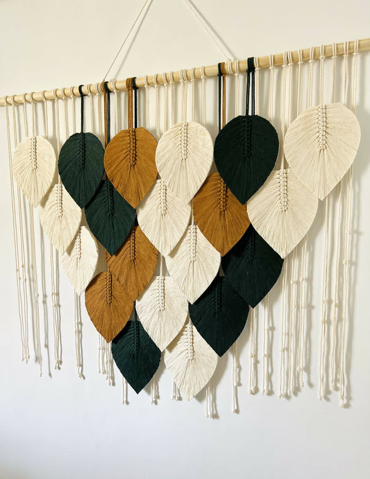 Grand Feathers Macrame Wall Hanging - 4 ft
